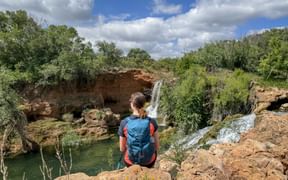 Blick auf den Wasserfall Cascata do Pomarinho