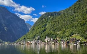 Panoramablick auf Hallstatt