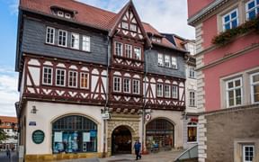 View of the Ratsapotheke in Eisenach View of the Ratsapotheke in Eisenach