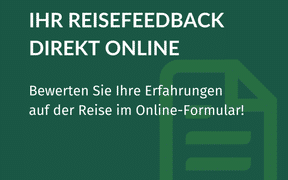 Ihr Reisefeedback auf unserer Webseite