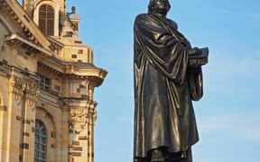 Die Martin-Luther-Statue in Dresden