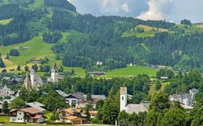Blick auf die Stadt Kitzbühel