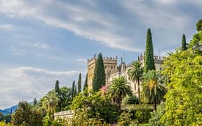 The Villa Scipione Borghese surrounded by its magnificent gardens
