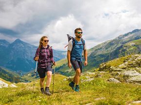 Wanderer auf der Via Spluga