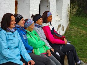 Hikers taking a break