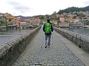 Blick auf Vigo von der Brücke
