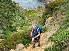 Hiker on the Rota Vicentina coastal path