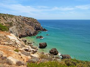 Küstenformationen an der Algarve