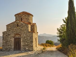 The secluded stone chapel of St Michael the Archangel in Kato Lefkara
