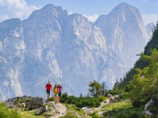 Mountain range at the Vrsic Pass