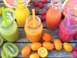 Healthy smoothies and juices