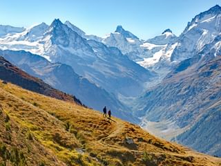 Unique mountainside in the Swiss Alps