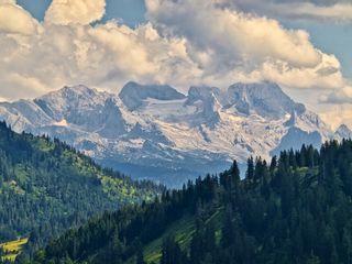 View from the Postalm of the Dachstein mountain panorama