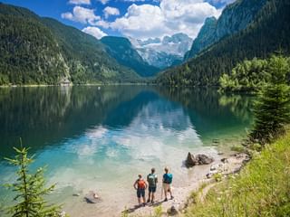 Salzkammergut Gosausee lake Dachstein view