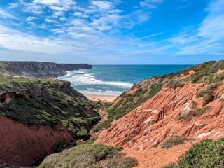 Red cliffs by the sea