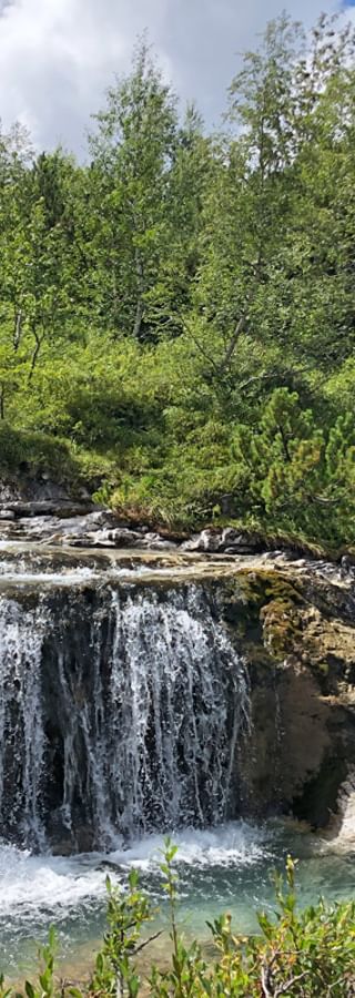 Splashing waterfalls at the charming Lech hiking path