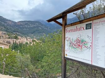 Information board in Fornalutx