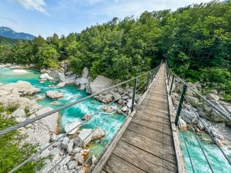 The Magozd Bridge in the Soca Valley