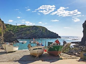 Fischerboote an der Entrada da Barca