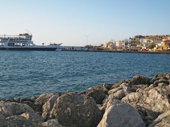 Ferry at the port of Paleochora