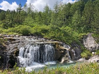 Splashing waterfalls at the charming Lech hiking path