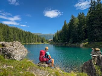 Wanderpause am Obernberger See