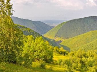 Green countryside in Transylvania