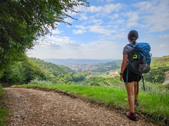 Hiker with a panoramic view