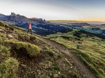 Hiker in the Dolomites