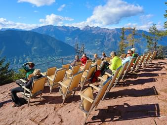 Cinema seats in the Knottnkino with a panoramic view