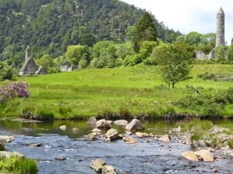 Ruins of the medieval monastery town Glendalough