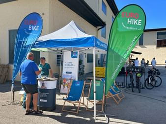 Outdoor booth at an event
