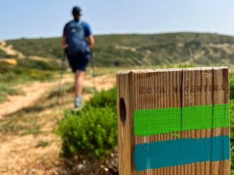 Wanderwegmarkierung an der Rota Vicentina