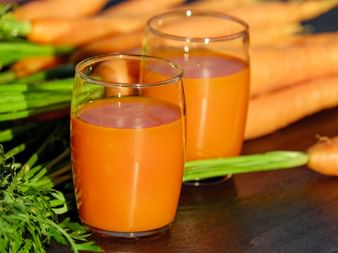Fresh carrot juice