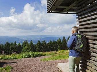 Hiker at the viewpoint