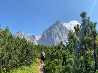 Hiker on the Dachstein High Trail Hiker on the Dachstein High Trail