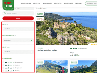 Die Suchfilter in der Eurobike-Suche Die Suchfilter in der Eurobike-Suche