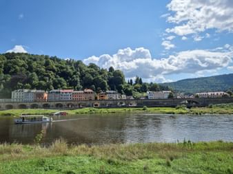 Königstein and a beautiful lake