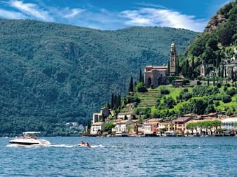 Boat trip at the Lake Lugano