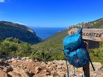 Signpost to Cala Goloritze in Sardinia