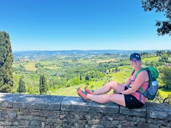 Hiking break in San Gimignano