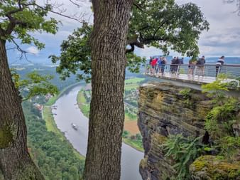 View of the Elbe from the Bastei Bridge