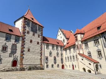 Der Innenhof vom Hohen Schloss in Füssen