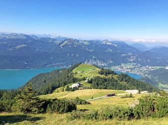 Schafbergbahn and view of the Salzkammergut