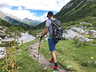 Hiker on the Lechweg