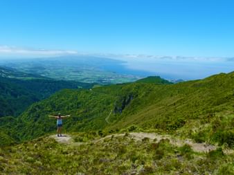 Panorama on the hiking tour on Sao Miguel
