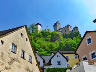Castle view during the hiking tour in the Altmühltal