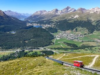 Railway with a view of the valley