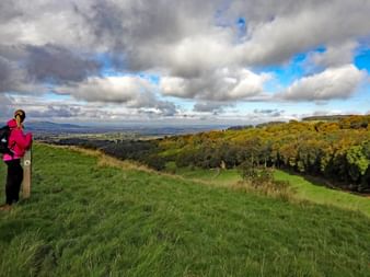 Panoramic view at the hiking tour Cotswolds und Shakespeare