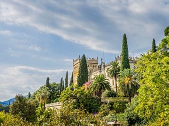 The Villa Scipione Borghese surrounded by its magnificent gardens
